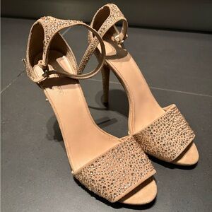 Zara nude rhinestone Women's Heels